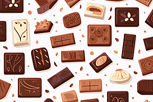 巧克力甜品插画甜蜜贴纸