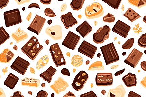 巧克力甜品插画美食贴纸