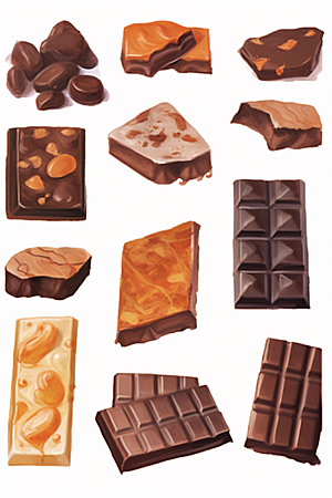 巧克力甜品甜蜜文具贴纸