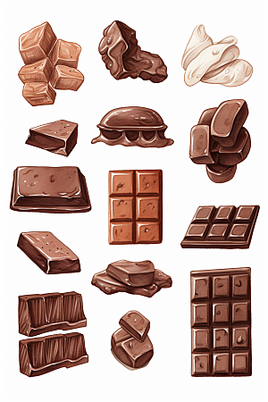 巧克力甜品甜美文具贴纸