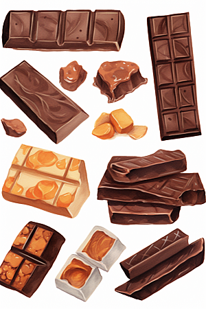 巧克力甜品甜蜜美食贴纸