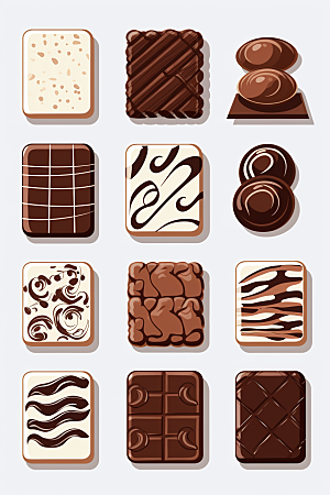 巧克力甜品文具美食贴纸