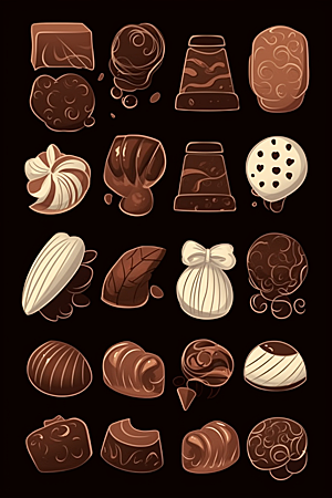 巧克力甜品手账文具贴纸