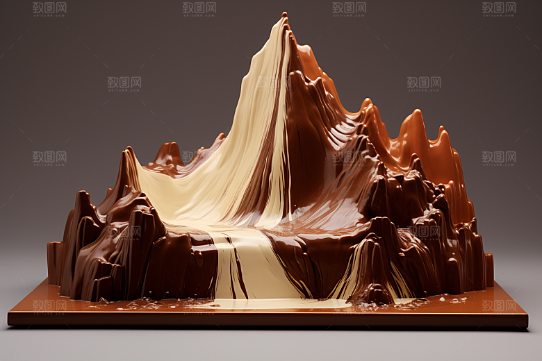 巧克力雪山高清可可素材