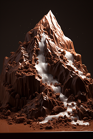 巧克力雪山高清可可素材