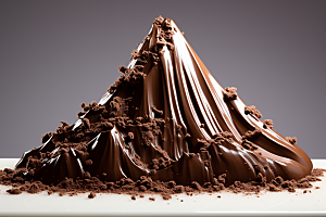 巧克力雪山美味艺术品素材