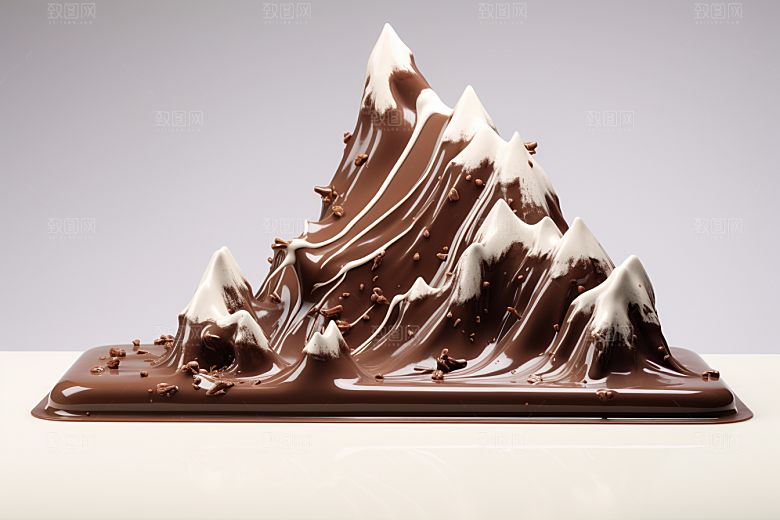 巧克力雪山高清艺术品素材