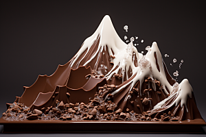 巧克力雪山高清可可素材