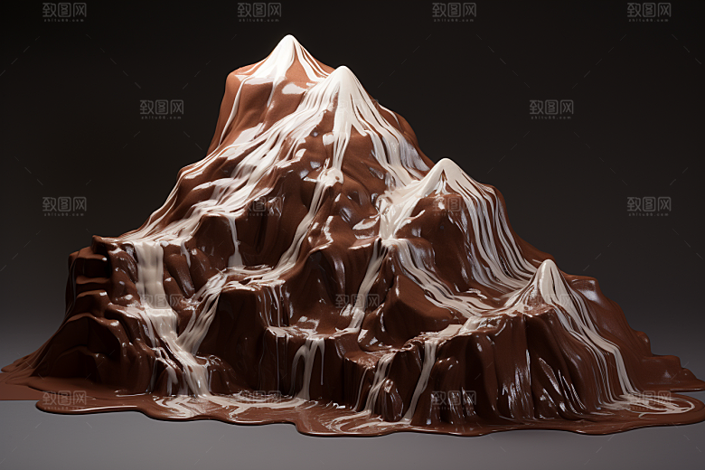 巧克力雪山高清可可素材
