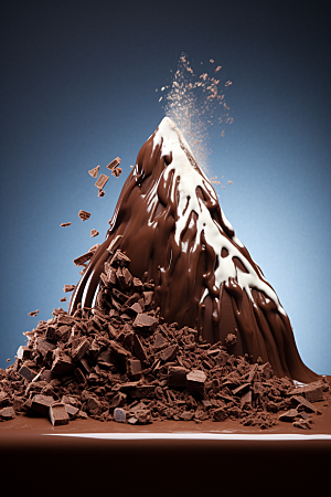 巧克力雪山高清微缩风光素材