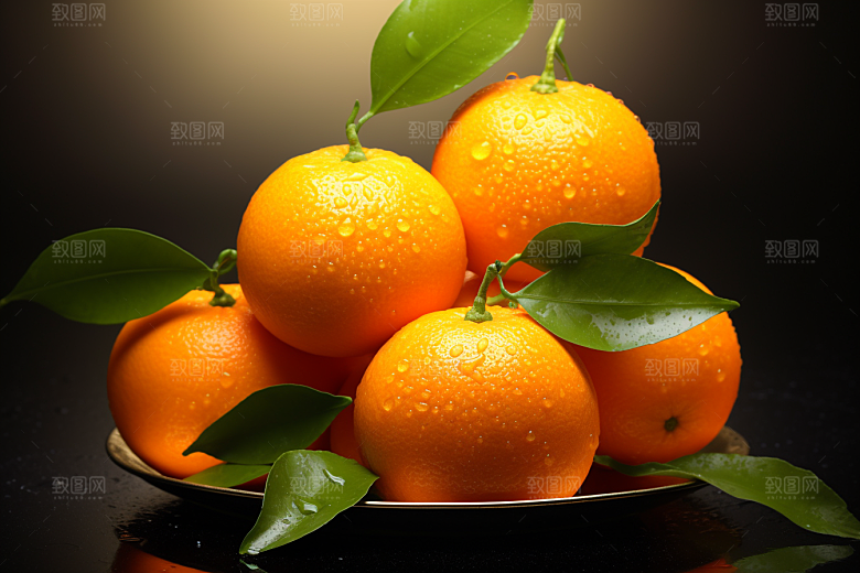 脐橙柑橘橙子美味摄影图