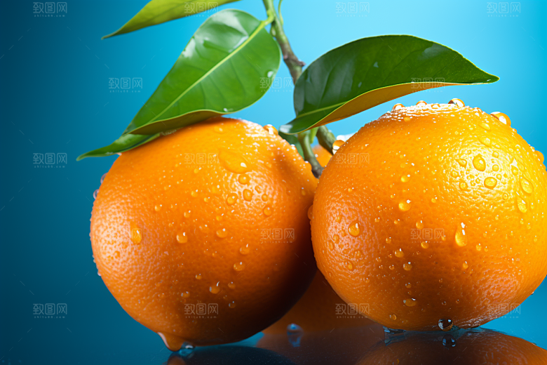 脐橙柑橘新鲜水果美食摄影图