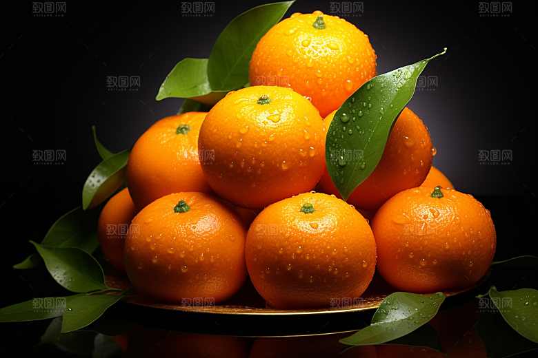 脐橙柑橘橙子高清摄影图
