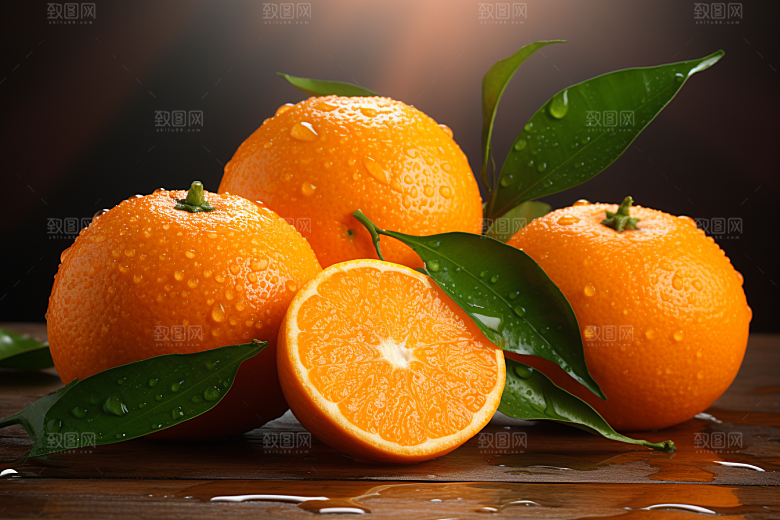 脐橙柑橘新鲜水果橙子摄影图