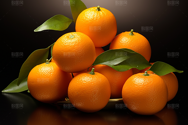 脐橙柑橘橙子新鲜水果摄影图