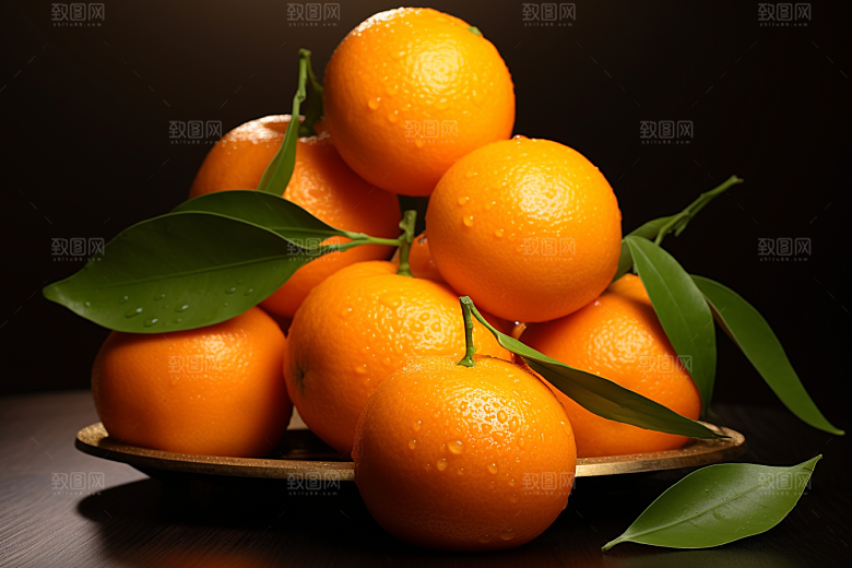 脐橙柑橘美食橙子摄影图