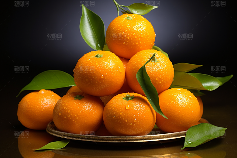 脐橙柑橘橙子高清摄影图