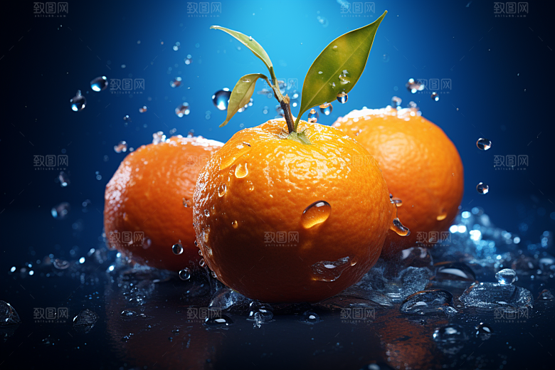 脐橙柑橘橙子新鲜水果摄影图