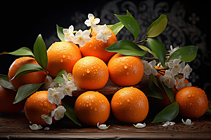 脐橙柑橘橘子美食摄影图