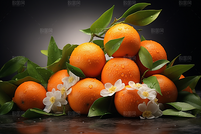 脐橙柑橘高清橘子摄影图