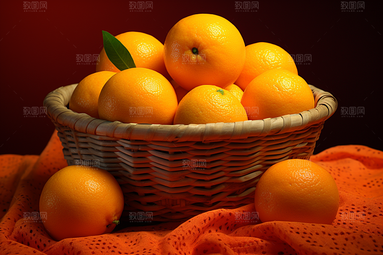 脐橙橙子富含维C高清摄影图