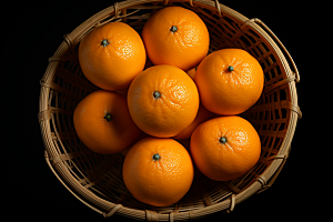 脐橙橙子秋季美食果品摄影图