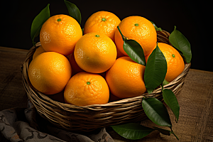 脐橙橙子果品秋季美食摄影图