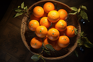 脐橙橙子秋季美食水果摄影图