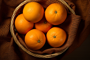 脐橙橙子果篮果品摄影图