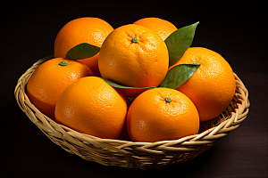 脐橙橙子水果秋季美食摄影图