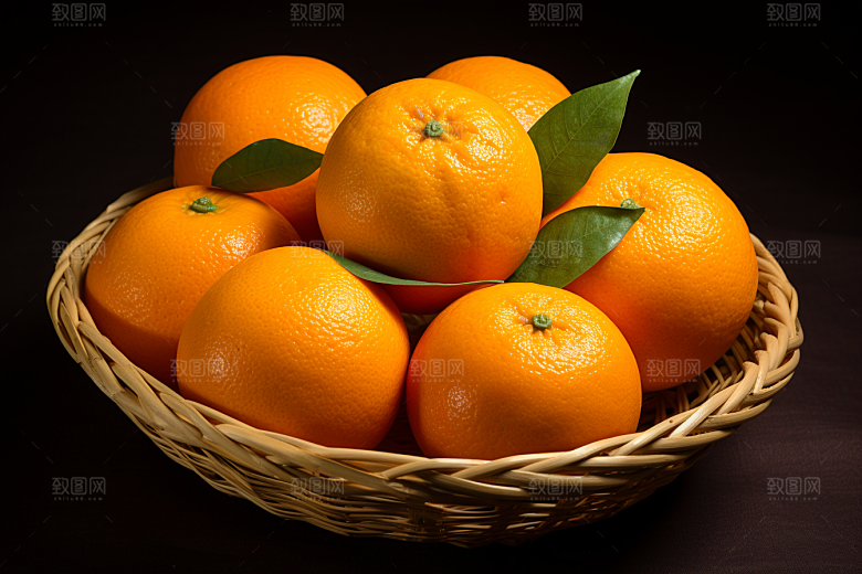 脐橙橙子水果秋季美食摄影图