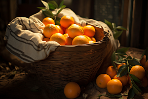 脐橙橙子果品美味摄影图