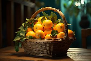 脐橙橙子秋季美食高清摄影图