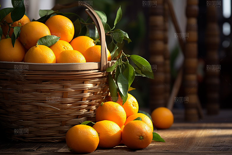脐橙橙子果品富含维C摄影图
