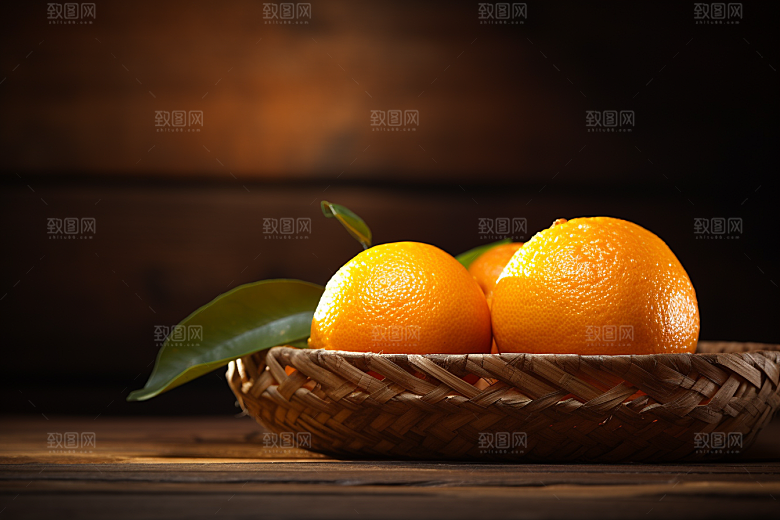 脐橙橙子果篮果品摄影图