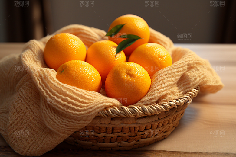 脐橙橙子果品秋季美食摄影图