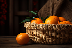 脐橙橙子美味水果摄影图