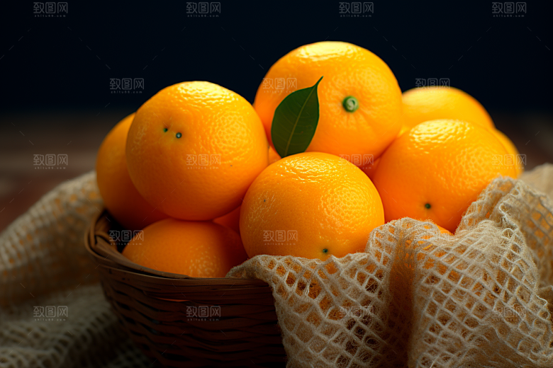 脐橙橙子果品富含维C摄影图