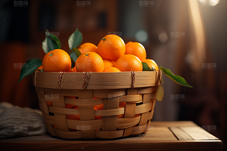 脐橙橙子果篮水果摄影图