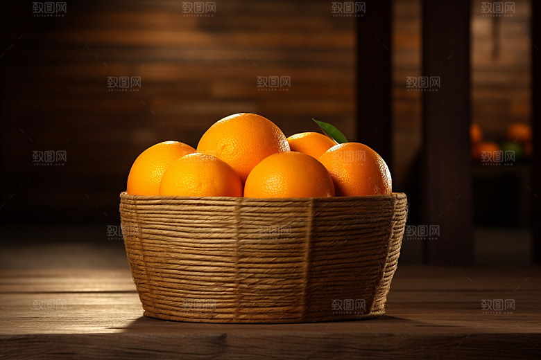 脐橙橙子秋季美食美味摄影图
