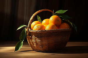 脐橙橙子美味秋季美食摄影图
