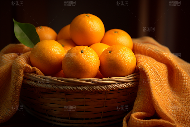 脐橙橙子水果美味摄影图