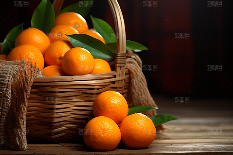 脐橙橙子果品美味摄影图