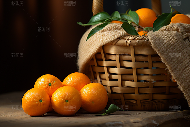 脐橙橙子秋季美食果品摄影图