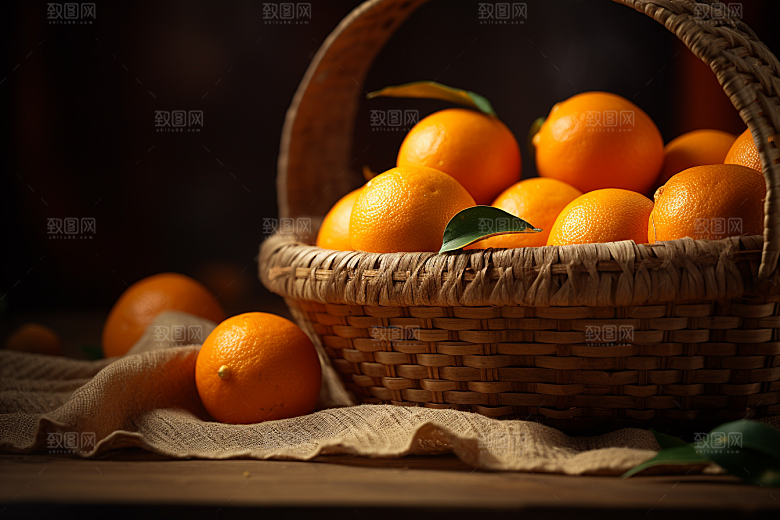 脐橙橙子高清秋季美食摄影图