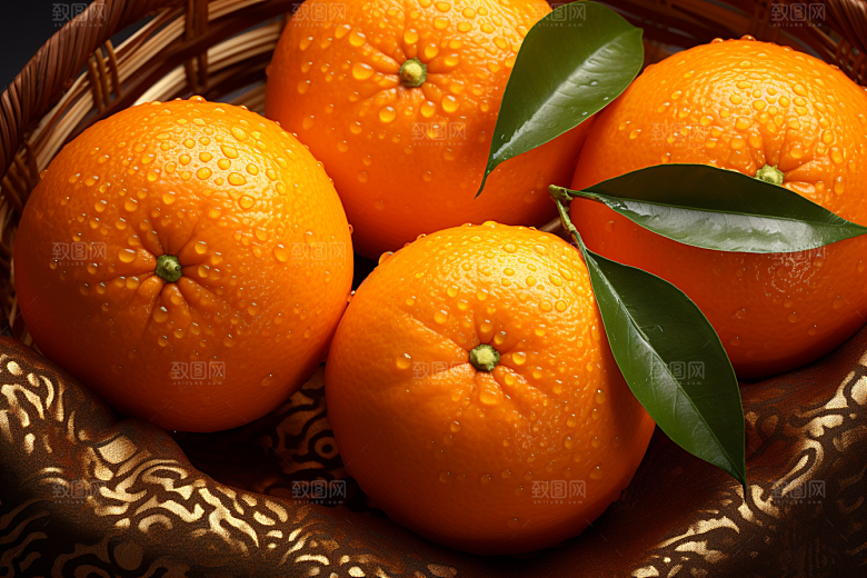 脐橙橙子果品秋季美食摄影图