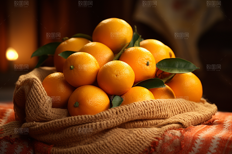 脐橙橙子果篮水果摄影图