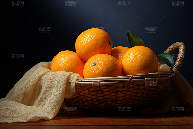 脐橙橙子果品秋季美食摄影图