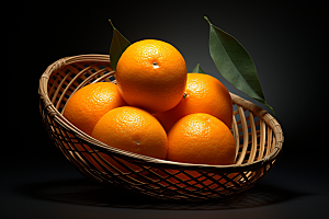 脐橙橙子秋季美食果品摄影图
