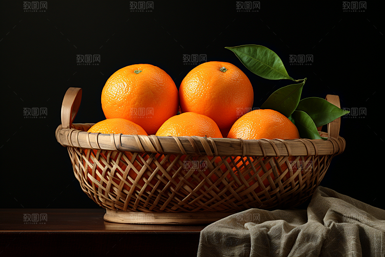 脐橙橙子果品美味摄影图